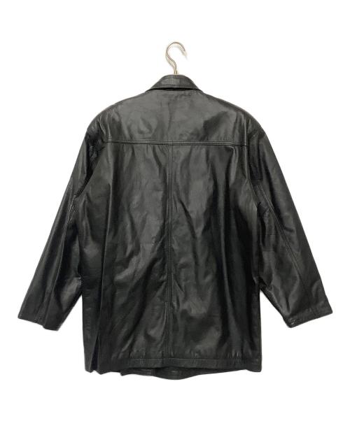 JACKERS（ジャッカーズ）JACKERS (ジャッカーズ) レザージャケット ブラック サイズ:Mの古着・服飾アイテム