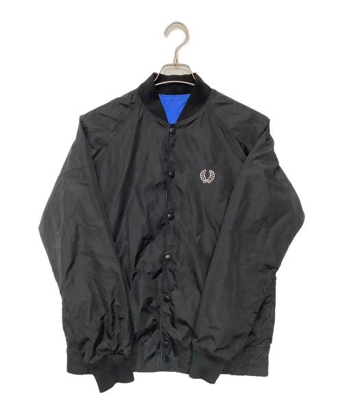 FRED PERRY（フレッドペリー）FRED PERRY (フレッドペリー) リバーシブルナイロンブルゾン ブラック×ブルー サイズ:Sの古着・服飾アイテム