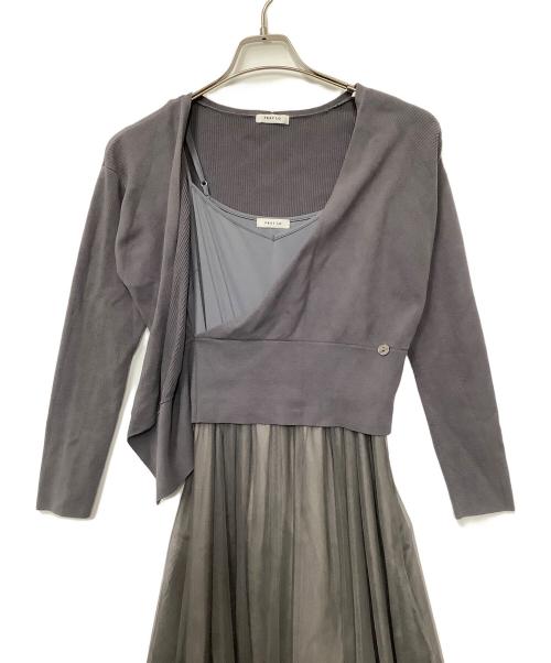 FRAY ID（フレイ アイディー）FRAY ID (フレイ アイディー) ノースリーブ・キャミソールワンピース グレーの古着・服飾アイテム