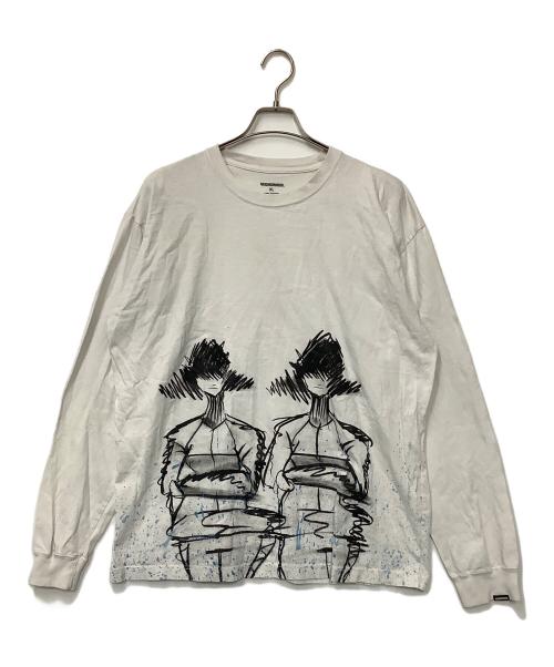 NEIGHBORHOOD（ネイバーフッド）NEIGHBORHOOD (ネイバーフッド) TAKU OBATA (タクオバタ) 長袖カットソー ホワイト サイズ:XLの古着・服飾アイテム