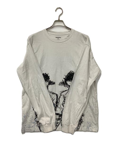 NEIGHBORHOOD（ネイバーフッド）NEIGHBORHOOD (ネイバーフッド) TAKU OBATA (タクオバタ) 長袖カットソー ホワイト サイズ:XLの古着・服飾アイテム