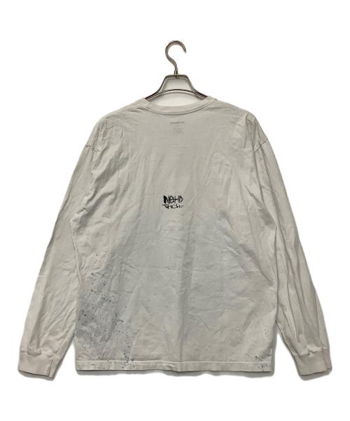 NEIGHBORHOOD（ネイバーフッド）NEIGHBORHOOD (ネイバーフッド) TAKU OBATA (タクオバタ) 長袖カットソー ホワイト サイズ:XLの古着・服飾アイテム