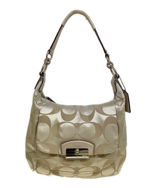 COACH（コーチ）COACH (コーチ) ワンショルダーバッグ ベージュ×ピンクの古着・服飾アイテム