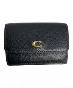 COACHコーチ）の古着「3つ折り財布」｜ブラック