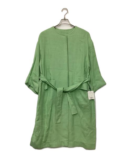 Unaca（アナカ）Unaca (アナカ) ノーカラーコート グリーン サイズ:38 未使用品の古着・服飾アイテム