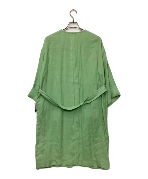 Unaca（アナカ）Unaca (アナカ) ノーカラーコート グリーン サイズ:38 未使用品の古着・服飾アイテム