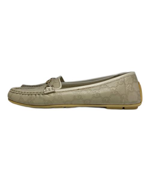 GUCCI（グッチ）GUCCI (グッチ) ドライビングシューズ ライトグレー サイズ:35 1/2の古着・服飾アイテム