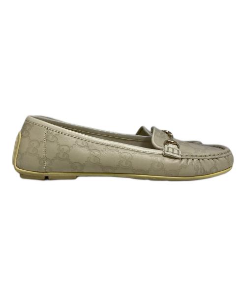 GUCCI（グッチ）GUCCI (グッチ) ドライビングシューズ ライトグレー サイズ:35 1/2の古着・服飾アイテム