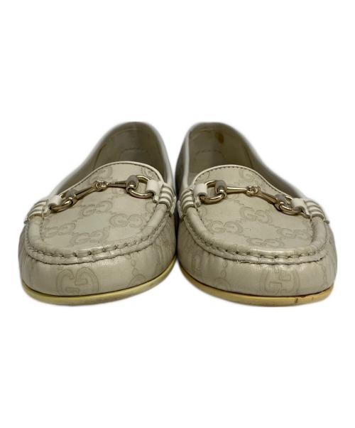 GUCCI（グッチ）GUCCI (グッチ) ドライビングシューズ ライトグレー サイズ:35 1/2の古着・服飾アイテム