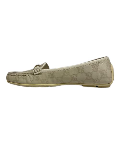 GUCCI（グッチ）GUCCI (グッチ) ドライビングシューズ ライトグレー サイズ:35 1/2の古着・服飾アイテム