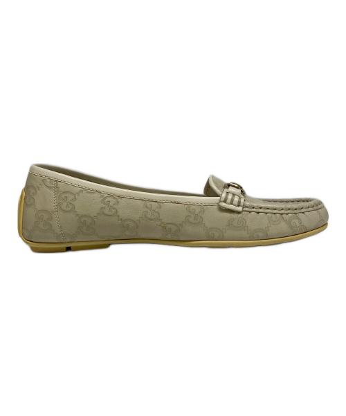 GUCCI（グッチ）GUCCI (グッチ) ドライビングシューズ ライトグレー サイズ:35 1/2の古着・服飾アイテム