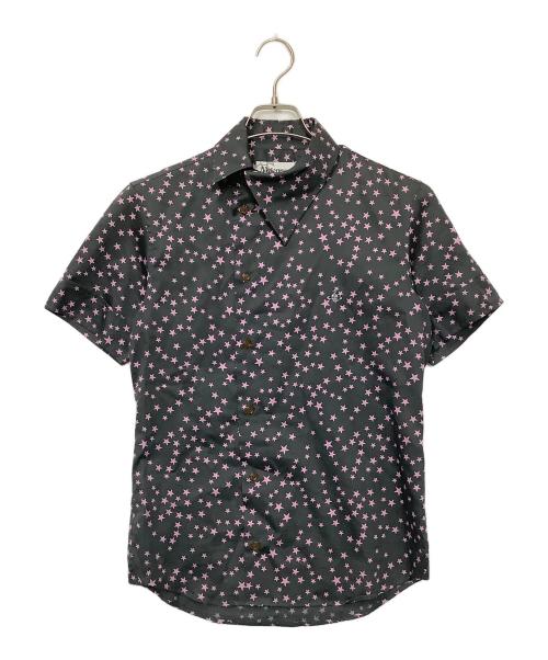 Vivienne Westwood man（ヴィヴィアン ウェストウッド マン）Vivienne Westwood man (ヴィヴィアン ウェストウッド マン) 半袖シャツ グレー×ピンク サイズ:44の古着・服飾アイテム