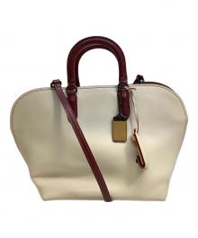 COACH（コーチ）の古着「2WAYバッグ」｜アイボリー×レッド