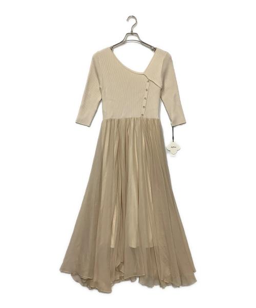 Lily Brown（リリーブラウン）Lily Brown (リリーブラウン) 長袖ワンピース ベージュ サイズ:F 未使用品の古着・服飾アイテム