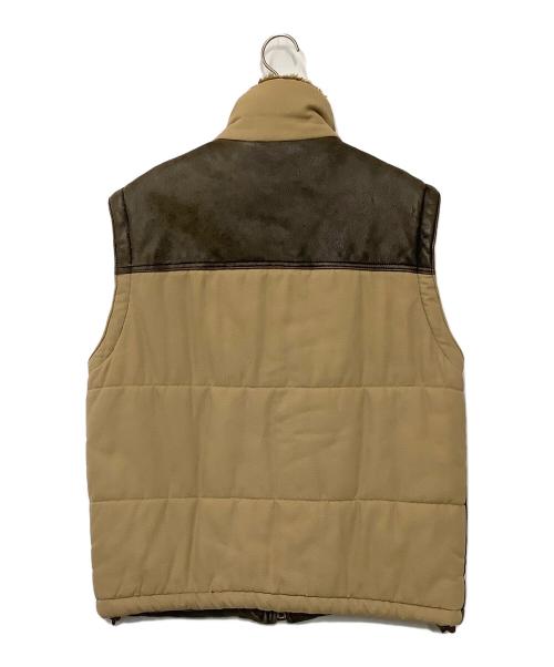 Schott（ショット）Schott (ショット) レザーベスト ブラウン×ベージュ サイズ:Mの古着・服飾アイテム