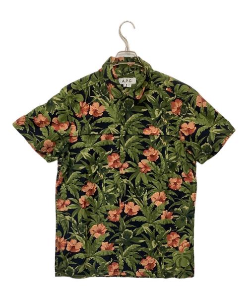 A.P.C.（アーペーセー）A.P.C. (アーペーセー) 半袖シャツ グリーン サイズ:Mの古着・服飾アイテム