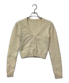 e BIOTOP（ビオトープ）の古着「cashmere Vneck compact knitcardigan」｜アイボリー
