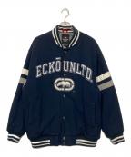 ECKO UNLTDエコーアンリミテッド）の古着「スタジャン」｜ネイビー
