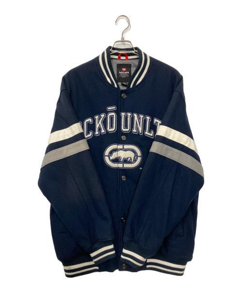 ECKO UNLTD（エコーアンリミテッド）ECKO UNLTD (エコーアンリミテッド) スタジャン ネイビー サイズ:Mの古着・服飾アイテム