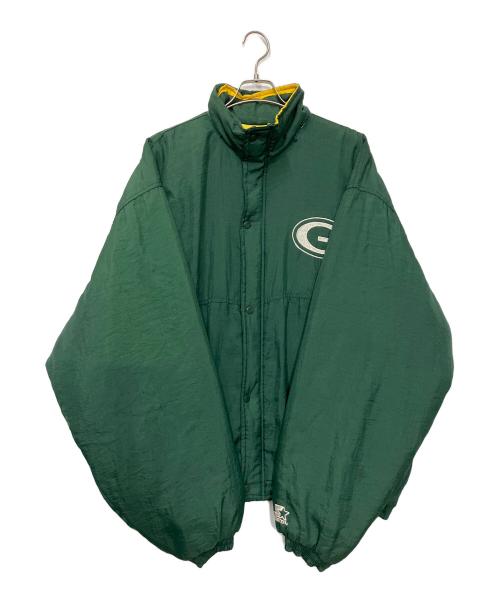 STARTER（スターター）STARTER (スターター) 中綿ジャケット グリーン×イエロー サイズ:XLの古着・服飾アイテム