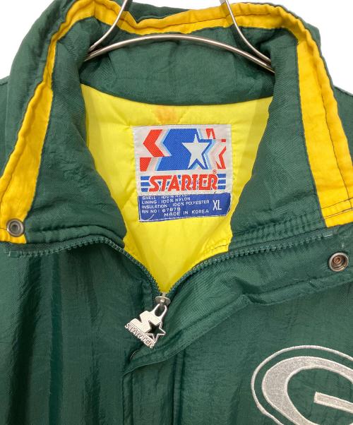 STARTER（スターター）STARTER (スターター) 中綿ジャケット グリーン×イエロー サイズ:XLの古着・服飾アイテム