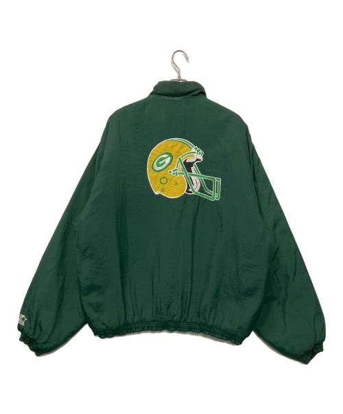 STARTER（スターター）STARTER (スターター) 中綿ジャケット グリーン×イエロー サイズ:XLの古着・服飾アイテム