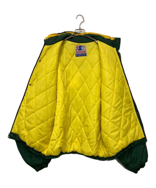 STARTER（スターター）STARTER (スターター) 中綿ジャケット グリーン×イエロー サイズ:XLの古着・服飾アイテム