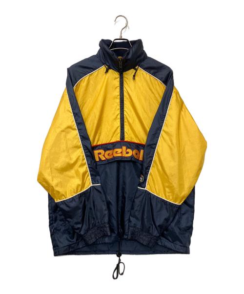 REEBOK（リーボック）REEBOK (リーボック) アノラックパーカー ネイビー×イエロー サイズ:Mの古着・服飾アイテム