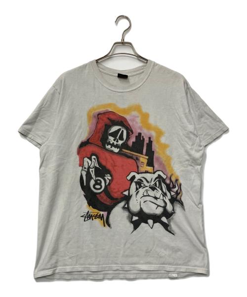 stussy（ステューシー）stussy (ステューシー) 半袖カットソー ホワイト サイズ:Lの古着・服飾アイテム