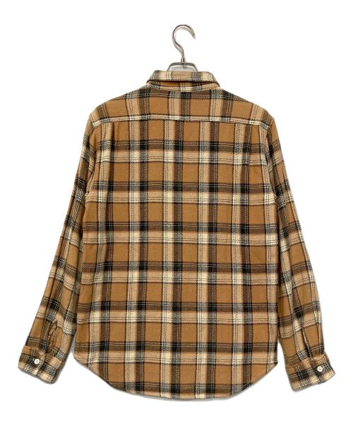 FIVE BROTHER（ファイブブラザー）FIVE BROTHER (ファイブブラザー) 70-80'sチェックネルシャツ ベージュ×ブラック サイズ:Lの古着・服飾アイテム