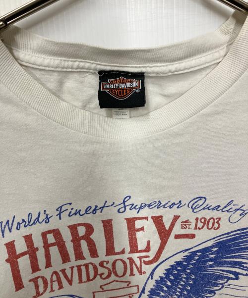 HARLEY-DAVIDSON（ハーレーダビッドソン）HARLEY-DAVIDSON (ハーレーダビッドソン) 半袖カットソー ホワイト サイズ:2XLの古着・服飾アイテム