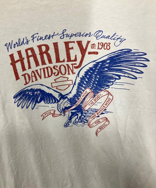 HARLEY-DAVIDSON（ハーレーダビッドソン）HARLEY-DAVIDSON (ハーレーダビッドソン) 半袖カットソー ホワイト サイズ:2XLの古着・服飾アイテム