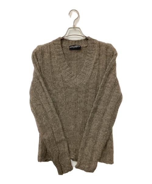 DOLCE & GABBANA（ドルチェ＆ガッバーナ）DOLCE & GABBANA (ドルチェ＆ガッバーナ) アルパカ混ニット ブラウン サイズ:44の古着・服飾アイテム