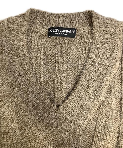 DOLCE & GABBANA（ドルチェ＆ガッバーナ）DOLCE & GABBANA (ドルチェ＆ガッバーナ) アルパカ混ニット ブラウン サイズ:44の古着・服飾アイテム