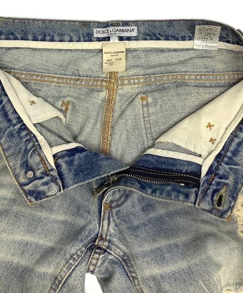 DOLCE & GABBANA（ドルチェ＆ガッバーナ）DOLCE & GABBANA (ドルチェ＆ガッバーナ) ダメージ加工デニムパンツ ブルー サイズ:44の古着・服飾アイテム