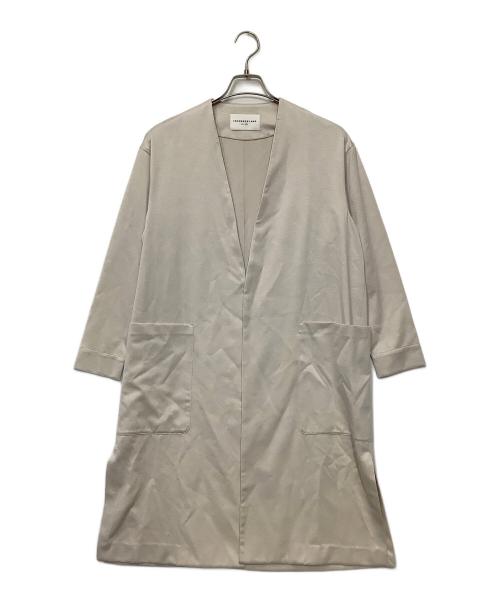 TOMORROW LAND（トゥモローランド）TOMORROW LAND (トゥモローランド) テンセルボンディング ノーカラーコート ベージュ サイズ:36の古着・服飾アイテム