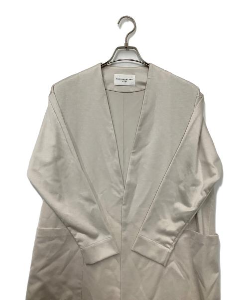 TOMORROW LAND（トゥモローランド）TOMORROW LAND (トゥモローランド) テンセルボンディング ノーカラーコート ベージュ サイズ:36の古着・服飾アイテム