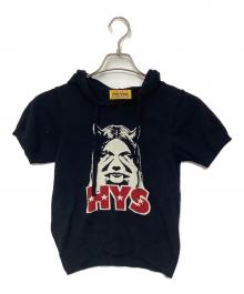 Hysteric Glamour（ヒステリックグラマー）の古着「半袖パーカー」｜ブラック
