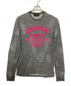 DSQUARED2ディースクエアード）の古着「長袖カットソー」｜グレー