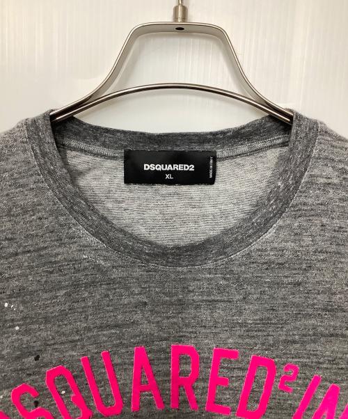 DSQUARED2（ディースクエアード）DSQUARED2 (ディースクエアード) 長袖カットソー グレー サイズ:XLの古着・服飾アイテム