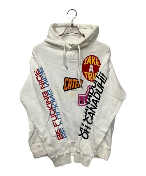 DSQUARED2（ディースクエアード）DSQUARED2 (ディースクエアード) パーカー ホワイト サイズ:Lの古着・服飾アイテム