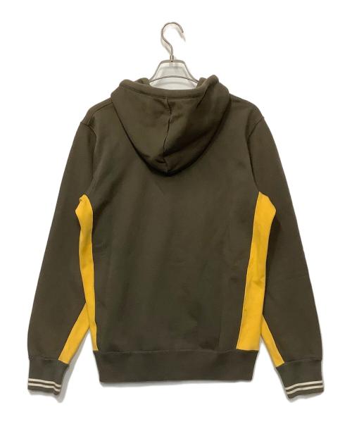 stussy（ステューシー）stussy (ステューシー) ジップパーカー カーキ×イエロー サイズ:Lの古着・服飾アイテム