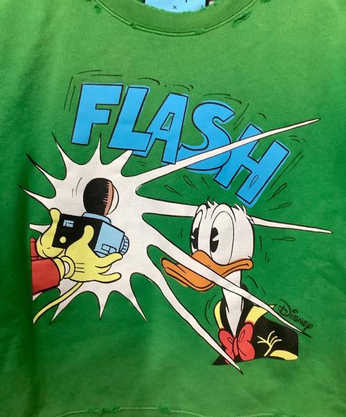 GUCCI（グッチ）GUCCI (グッチ) Disney (ディズニー) Donald Duck Sweatshirt グリーン サイズ:XS 未使用品の古着・服飾アイテム