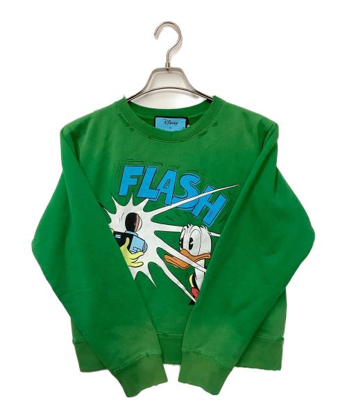 GUCCI（グッチ）GUCCI (グッチ) Disney (ディズニー) Donald Duck Sweatshirt グリーン サイズ:XS 未使用品の古着・服飾アイテム