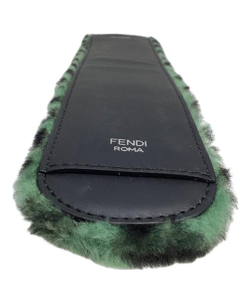 FENDI（フェンディ）FENDI (フェンディ) ズッカ柄ストラップスルー グリーンの古着・服飾アイテム