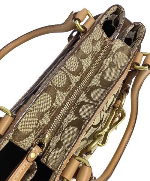 COACH（コーチ）COACH (コーチ) ハンドバッグ ベージュの古着・服飾アイテム