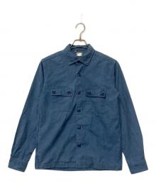 DELUXE（デラックス）の古着「ワークシャツ」｜ネイビー