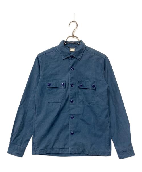 DELUXE（デラックス）Deluxe (デラックス) ワークシャツ ネイビー サイズ:38の古着・服飾アイテム