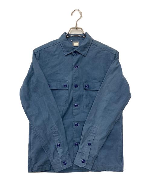 DELUXE（デラックス）Deluxe (デラックス) ワークシャツ ネイビー サイズ:38の古着・服飾アイテム