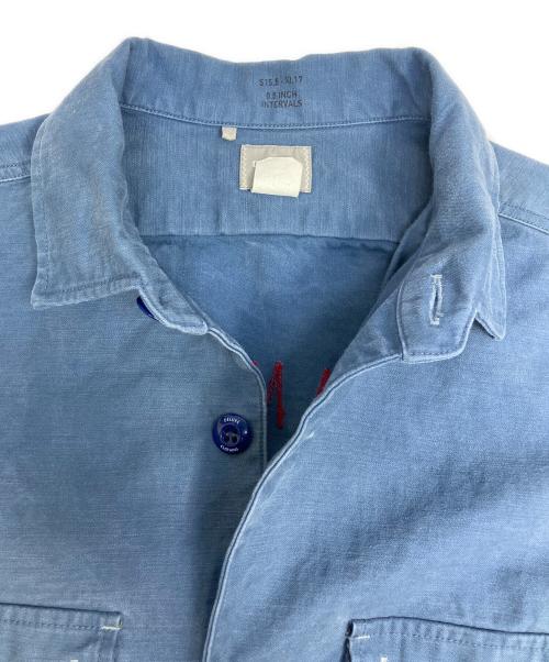 DELUXE（デラックス）Deluxe (デラックス) ワークシャツ ネイビー サイズ:38の古着・服飾アイテム